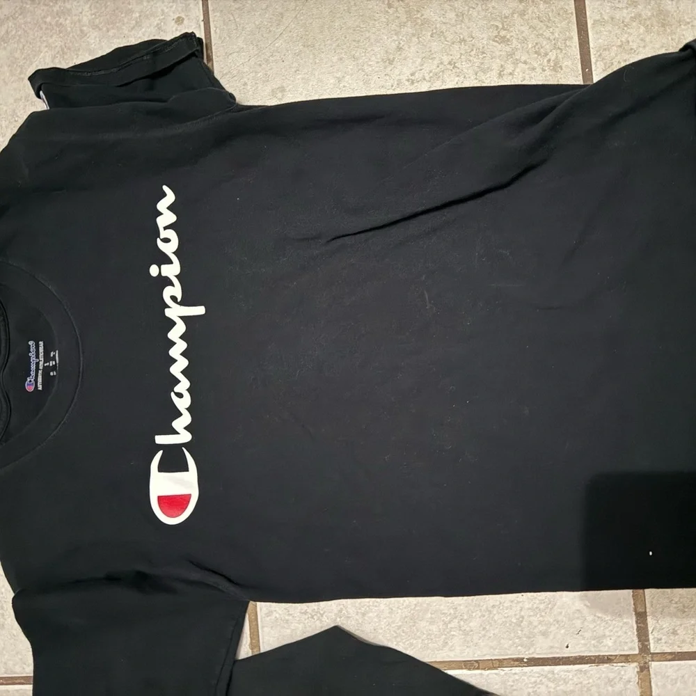 Champion Black Long Sleeve and T-Shirt Set